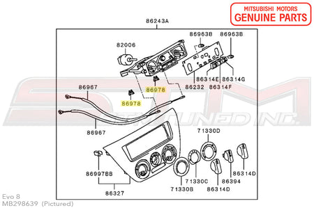 MB298639 Mitsubishi HVAC Clip - Evo 8/9