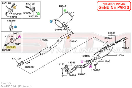 Mitsubishi Exhaust Hanger (A) Downpipe - Evo 8/9
