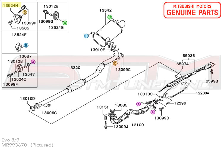 Mitsubishi Exhaust Hanger (D) - Evo 8/9