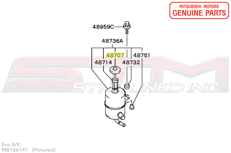 MB166141 Mitsubishi Power Steering Cap - 1G/2G/Evo 4-9