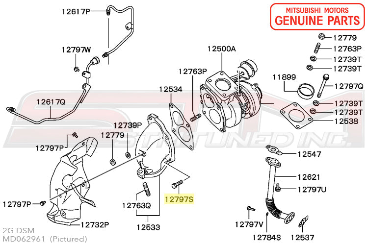MD062961 Mitsubishi Turbo to O2 Housing Bolt - Evo 4-9/DSM