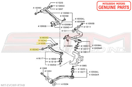 Evo Rear Toe Adjustment Bolt Kit