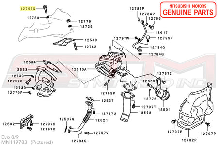MN119783 Mitsubishi Manifold to Turbo Bolt - Evo 4-9/X