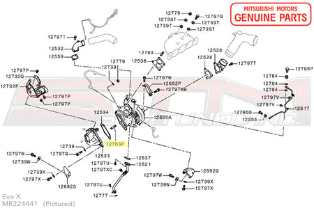 MR224441 Mitsubishi Turbo to O2 Housing Stud - OEM Evo 4-9/X