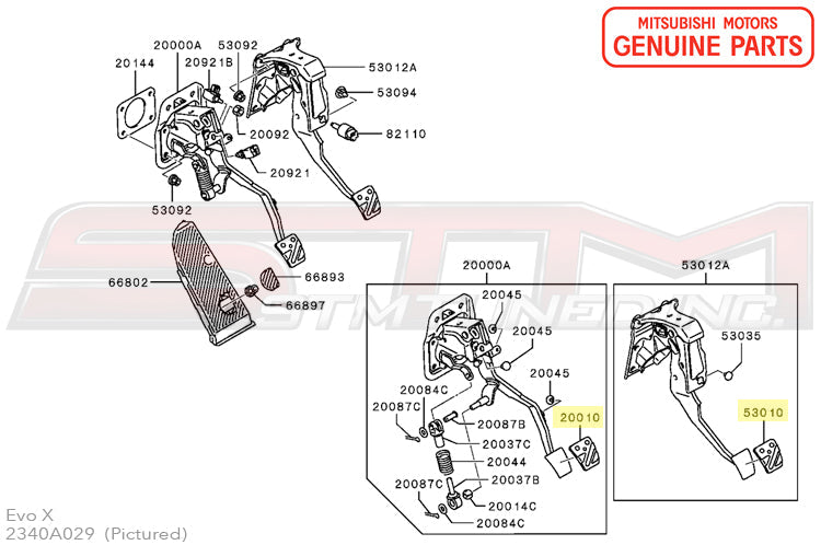 MB193884 Mitsubishi Clutch/Brake Pedal Pad - (Rubber)