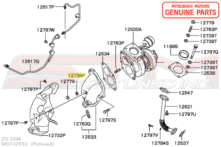 MD132933 Mitsubishi Turbo Bolt Washers - Evo 4-9/X, 1G/2G DSM