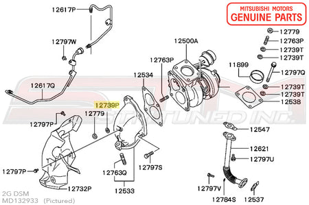 MD132933 Mitsubishi Turbo Bolt Washers - Evo 4-9/X, 1G/2G DSM