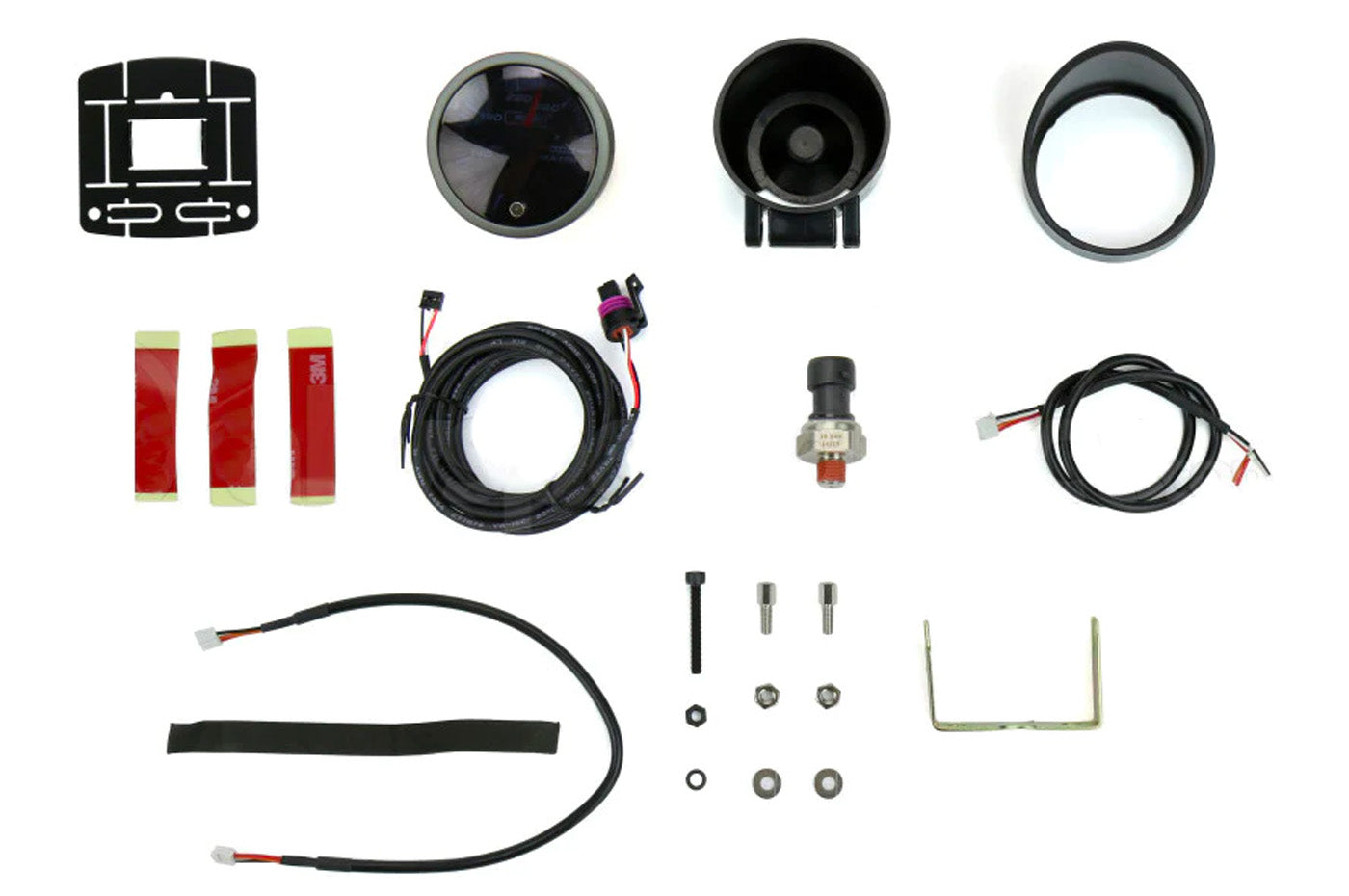 Prosport 52mm JDM Electrical Oil Pressure Gauge 0-150 PSI (216JDMOP-R.PSI) included items