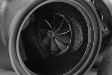 Pure Turbos PURE800 Turbocharger for S55 2015-2021 BMW F80 M3, F82/F83 M4, F87 M2 Comp and CS wheel up close view