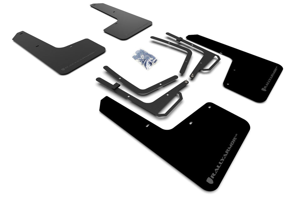 Rally Armor Mud Flaps for 2017-2020 Ford Raptor (MF53-UR-BLK/DGRY) Black with Dark Grey Logo