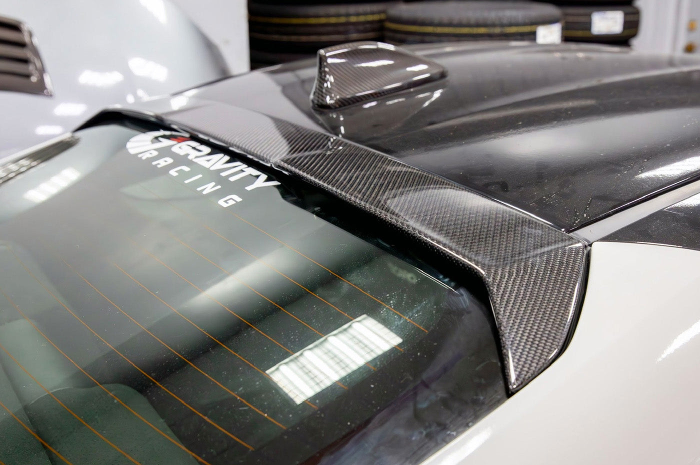 Rexpeed 2022+ GR86 / BRZ Carbon Fiber Roof Spoiler installed