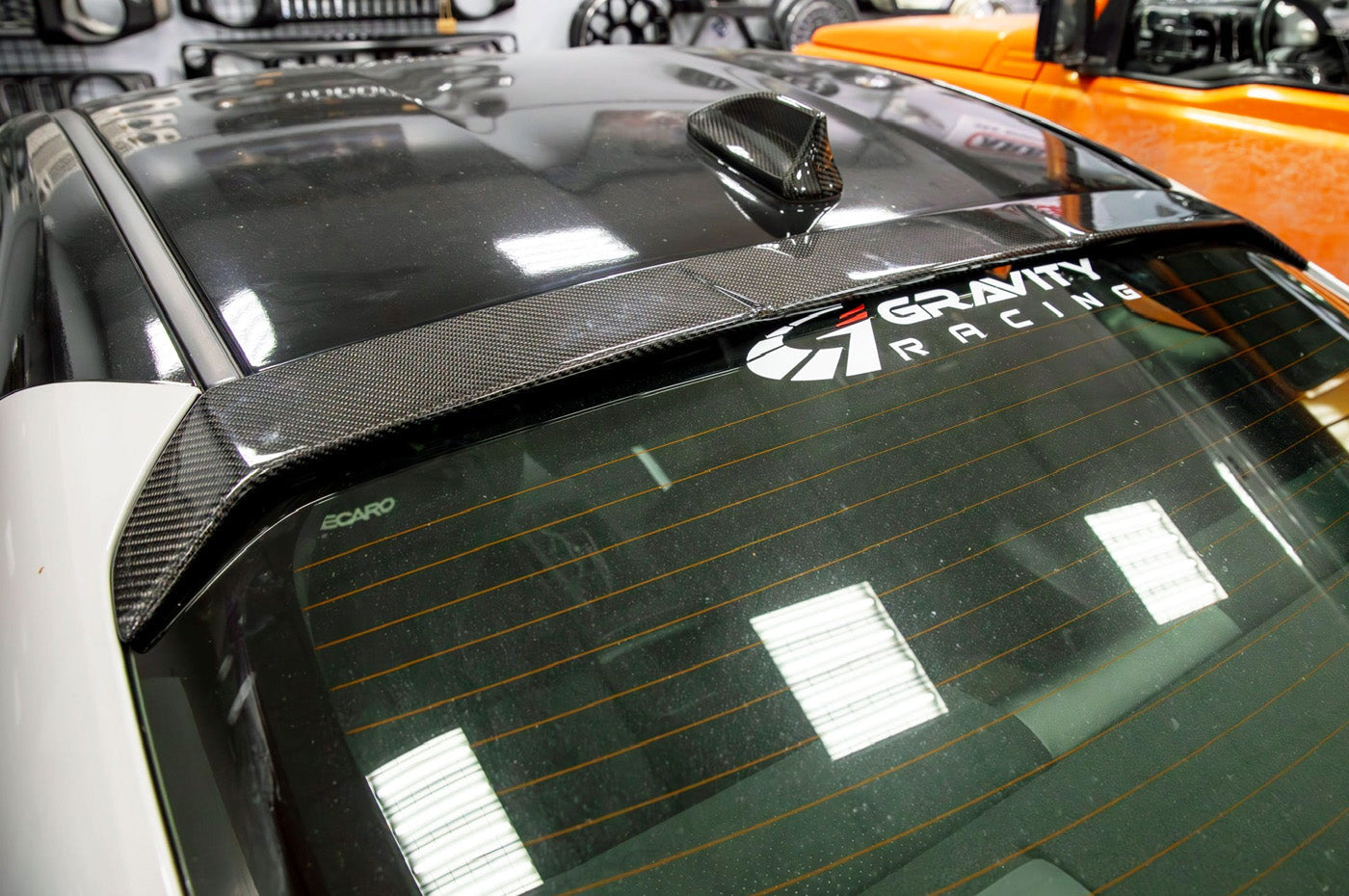 Rexpeed 2022+ GR86 / BRZ Carbon Fiber Roof Spoiler installed
