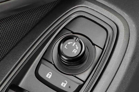 Rexpeed Aluminum Alloy Screen & Mirror Knobs for VB 2022+ Subaru WRX (G161) black anodized installed on mirror knob control