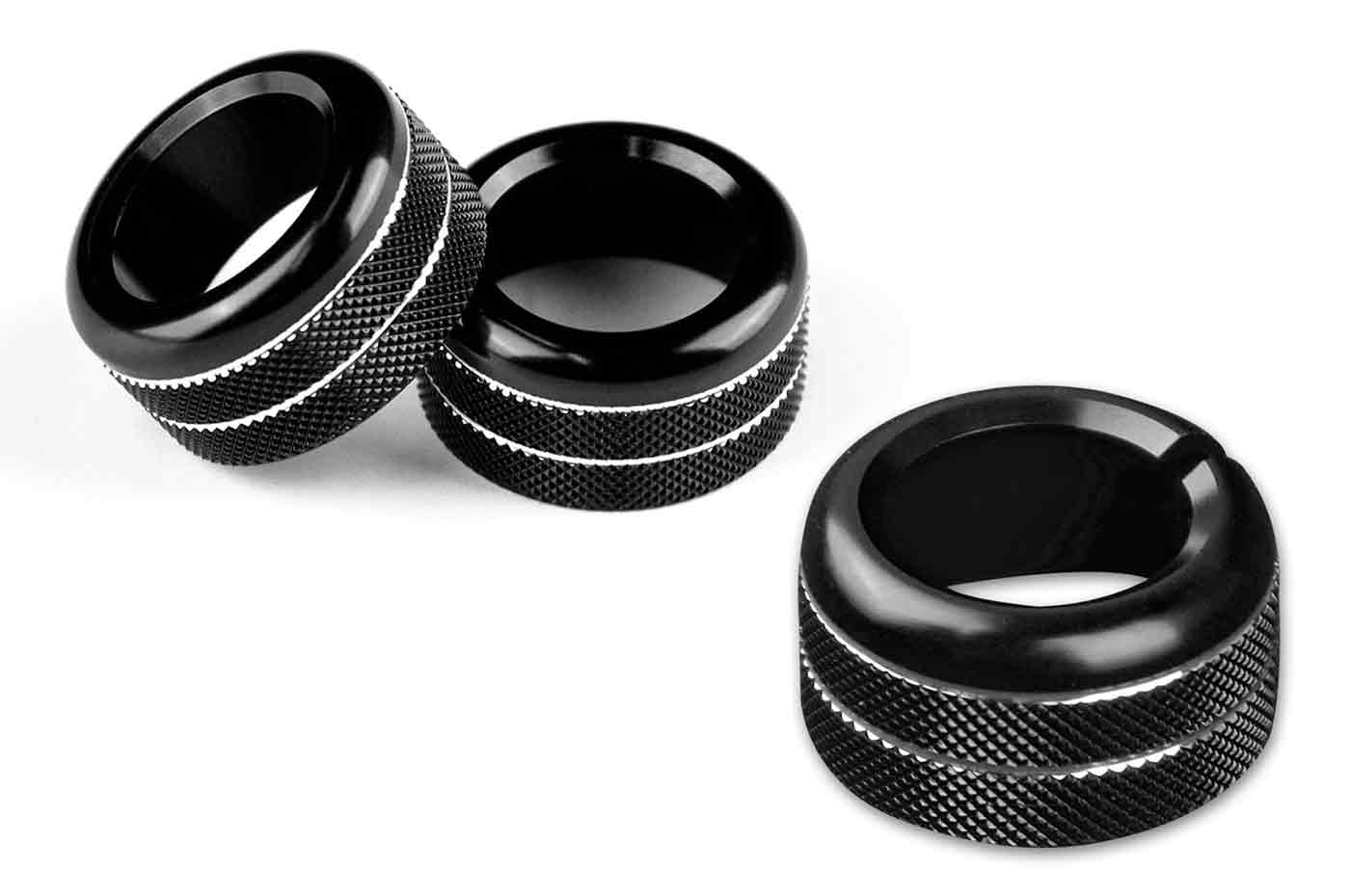 Rexpeed Aluminum Alloy Screen & Mirror Knobs for VB 2022+ Subaru WRX (G161) black anodized 