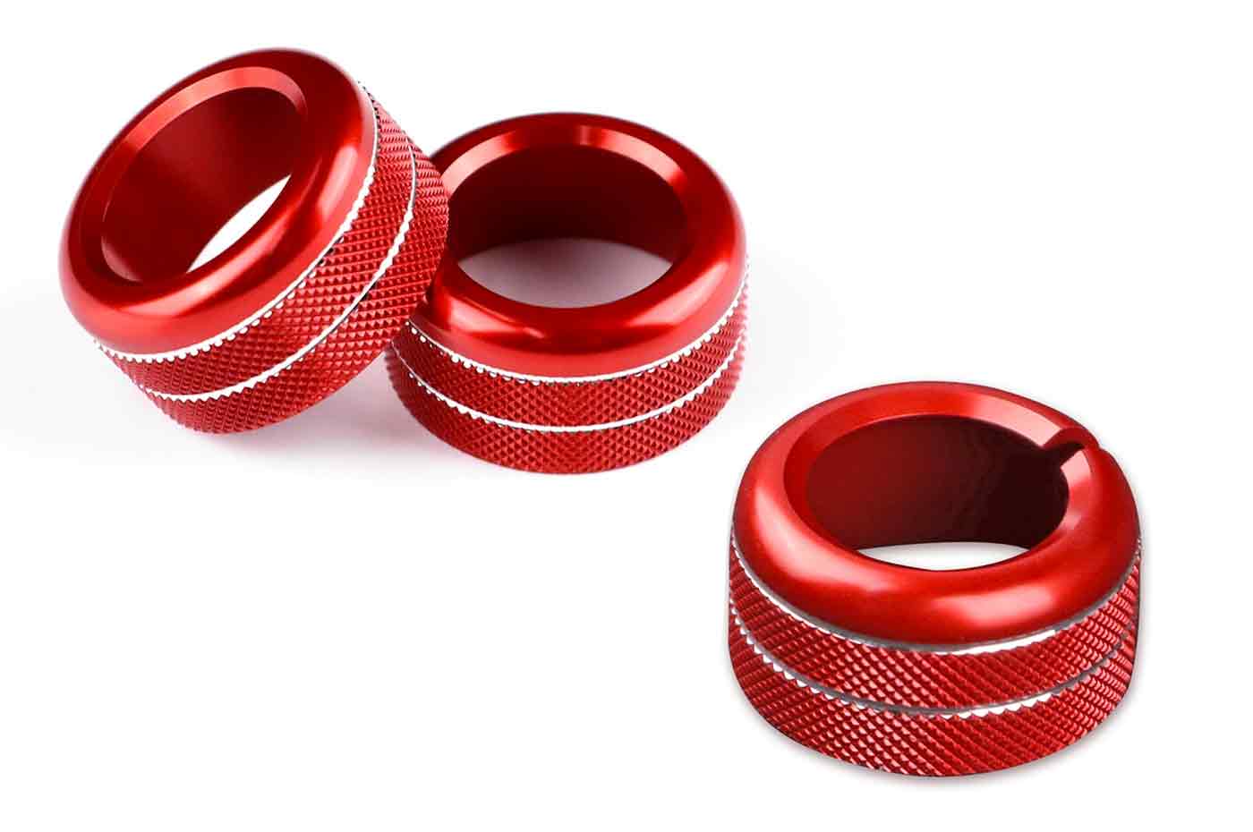 Rexpeed Aluminum Alloy Screen & Mirror Knobs for VB 2022+ Subaru WRX (G161R) red anodized 