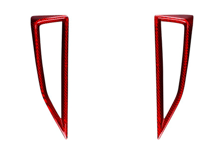 Rexpeed 4 Piece Dry Carbon AC Vent Trim Covers for 2022+ Subaru WRX (G157R) Red carbon fiber Infotainment System surround