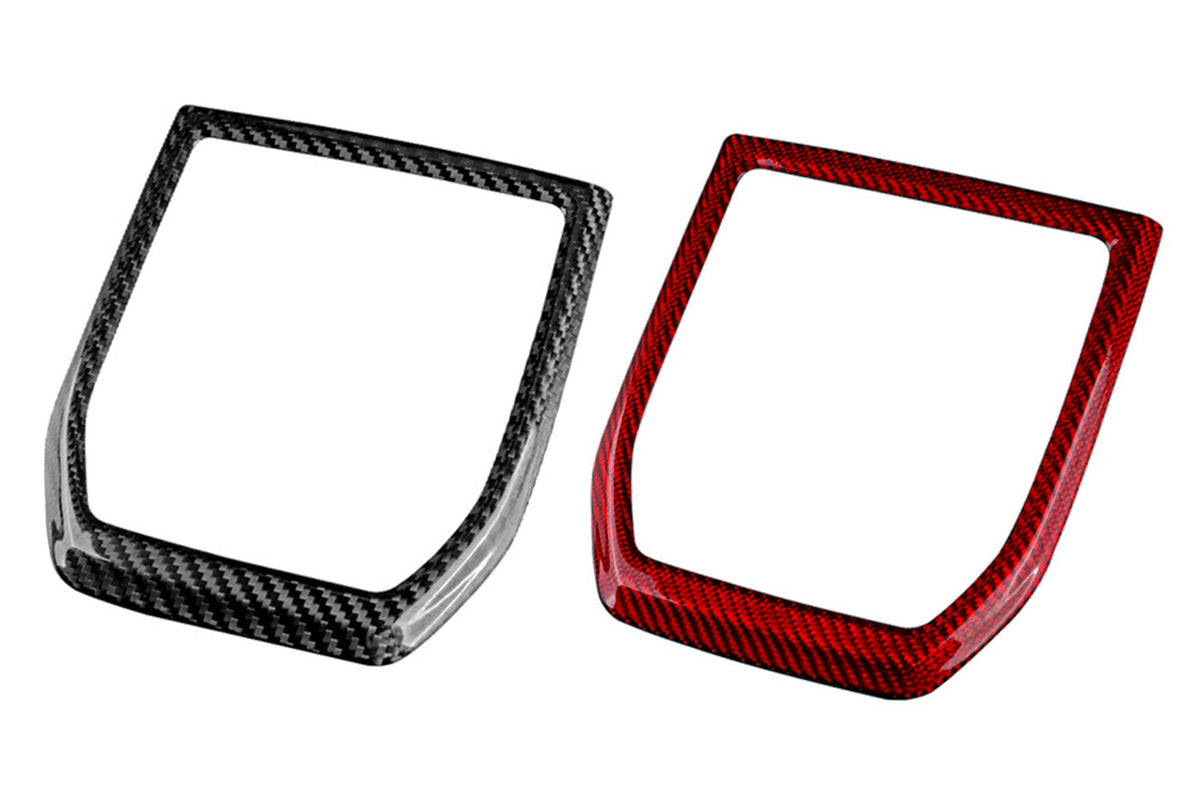 Rexpeed Dry Carbon Fiber Shift Trim Cover for 2022+ VB Subaru WRX (G84) black carbon red carbon