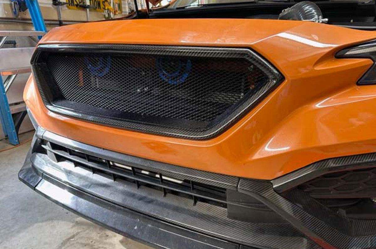 Rexpeed Carbon Fiber Front Grille for VB 2022+ Subaru WRX (G139) with trench installed