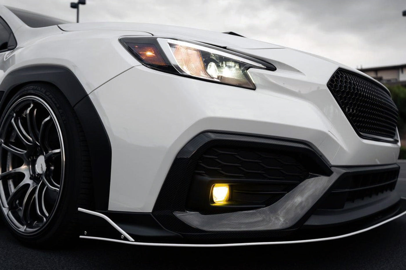 Rexpeed Dry Carbon Front Side Duct Covers VB 2022+ Subaru WRX (G91) installed