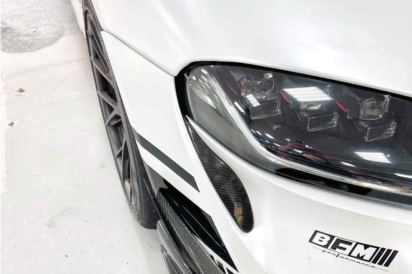 Rexpeed Dry Carbon Fiber Front Side Water Drop Garnish Covers for MKV Supra GR (TS129) installed on Toyota Supra