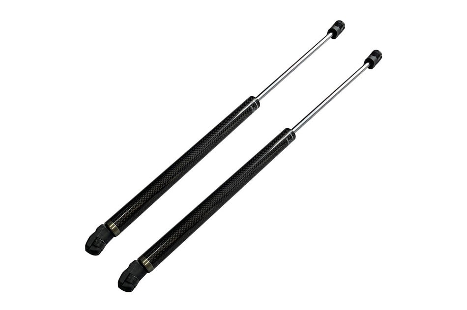 Rexpeed Carbon Fiber Hood Struts for VB 2022+ Subaru WRX (G118). Hood dampers made of carbon fiber and stainless steel struts. 