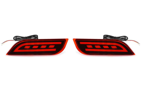 Rexpeed Rear Bumper Reflector Lights for VB 2022+ Subaru WRX (G154R) red lens with LED lights