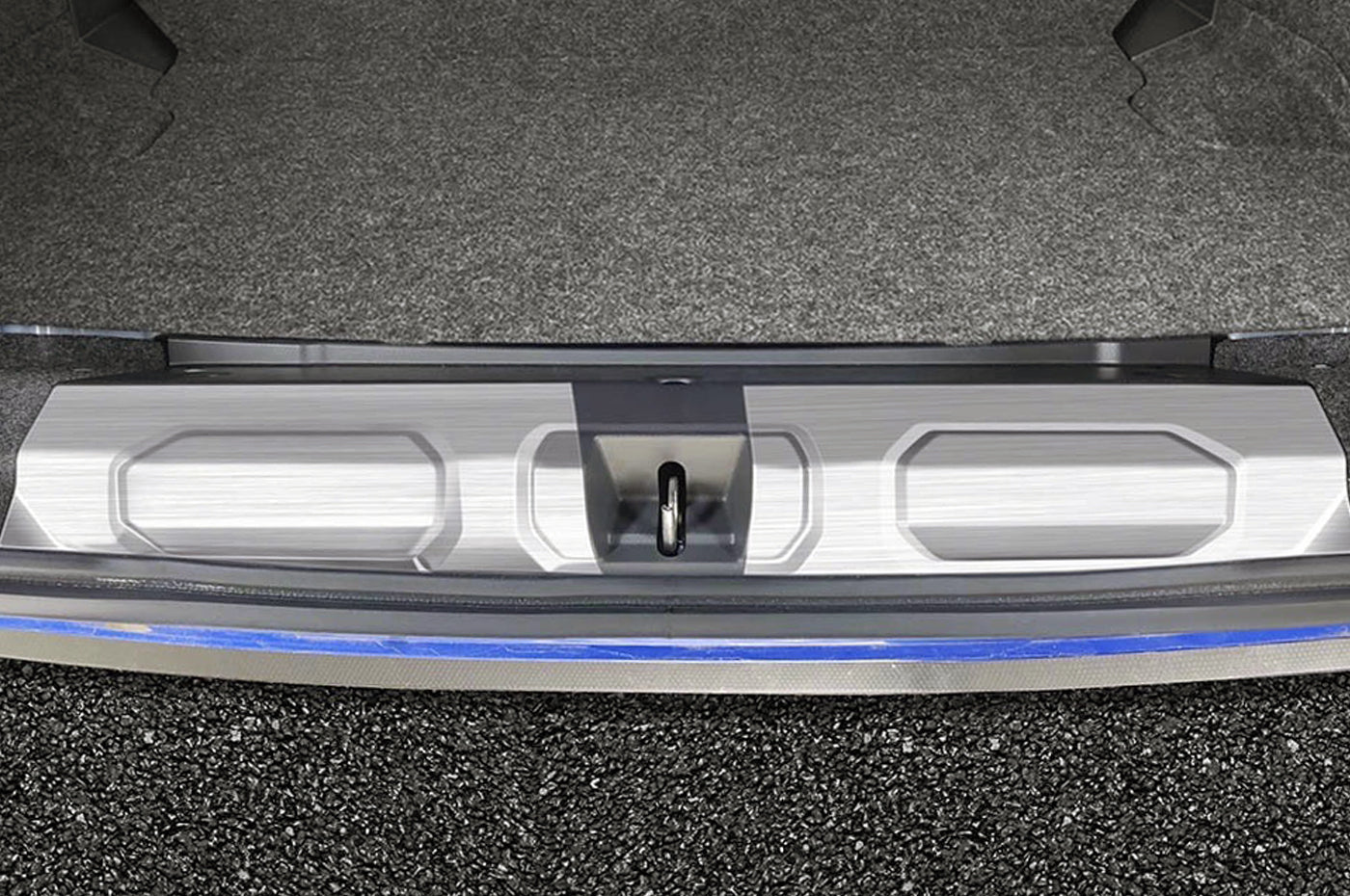 Rexpeed Rear Stainless Steel Bumper Guard Trunk Sill for 2022+ Subaru WRX (G122) installed on VB WRX