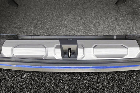 Rexpeed Rear Stainless Steel Bumper Guard Trunk Sill for 2022+ Subaru WRX (G122) installed on VB WRX