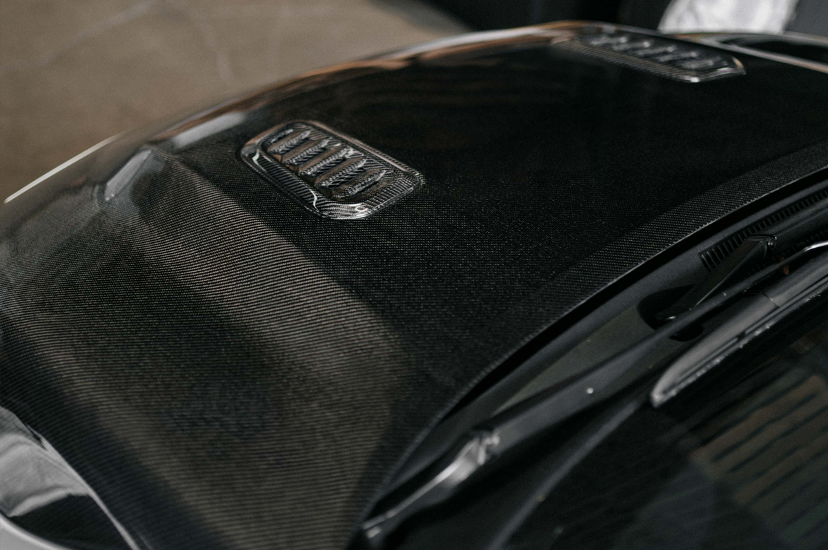 Seibon Carbon Fiber Hood for 2023+ GR Corolla (HD23TYGRCOR-OE) OEM Style carbon hood installed