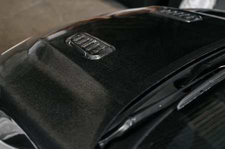 Seibon Carbon Fiber Hood for 2023+ GR Corolla (HD23TYGRCOR-OE) OEM Style carbon hood installed