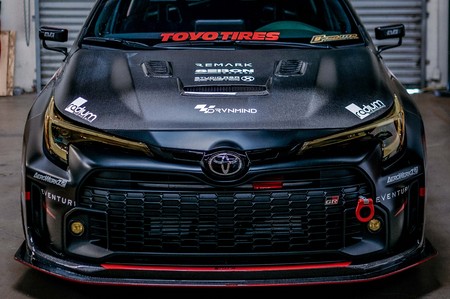 Seibon VS-Style Dry Carbon Hood for 2023+ GR Corolla (HD23TYGRCOR-VS) installed