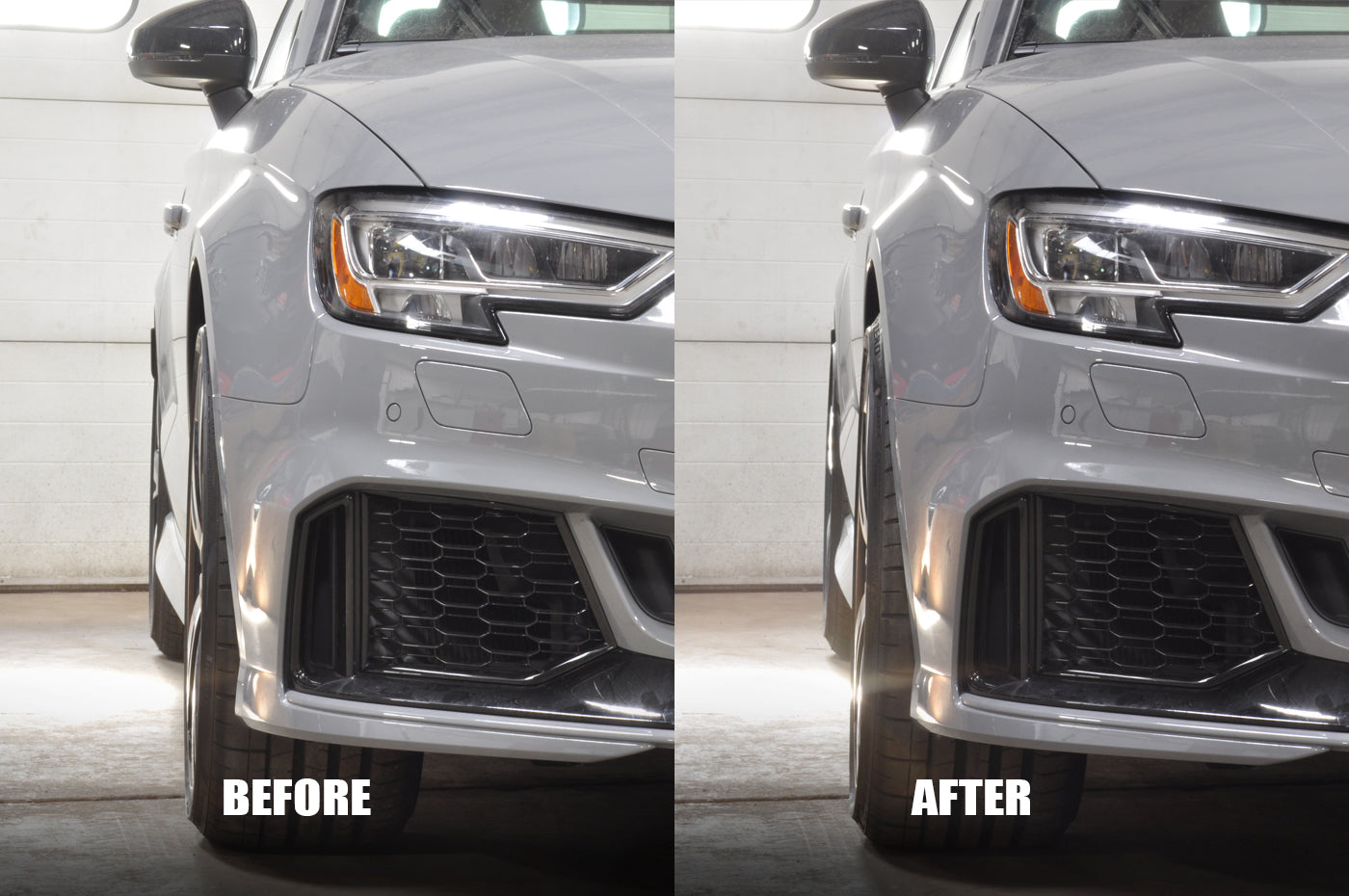 Audi RS3 S3 11mm Wheel Spacer Comparison Before After