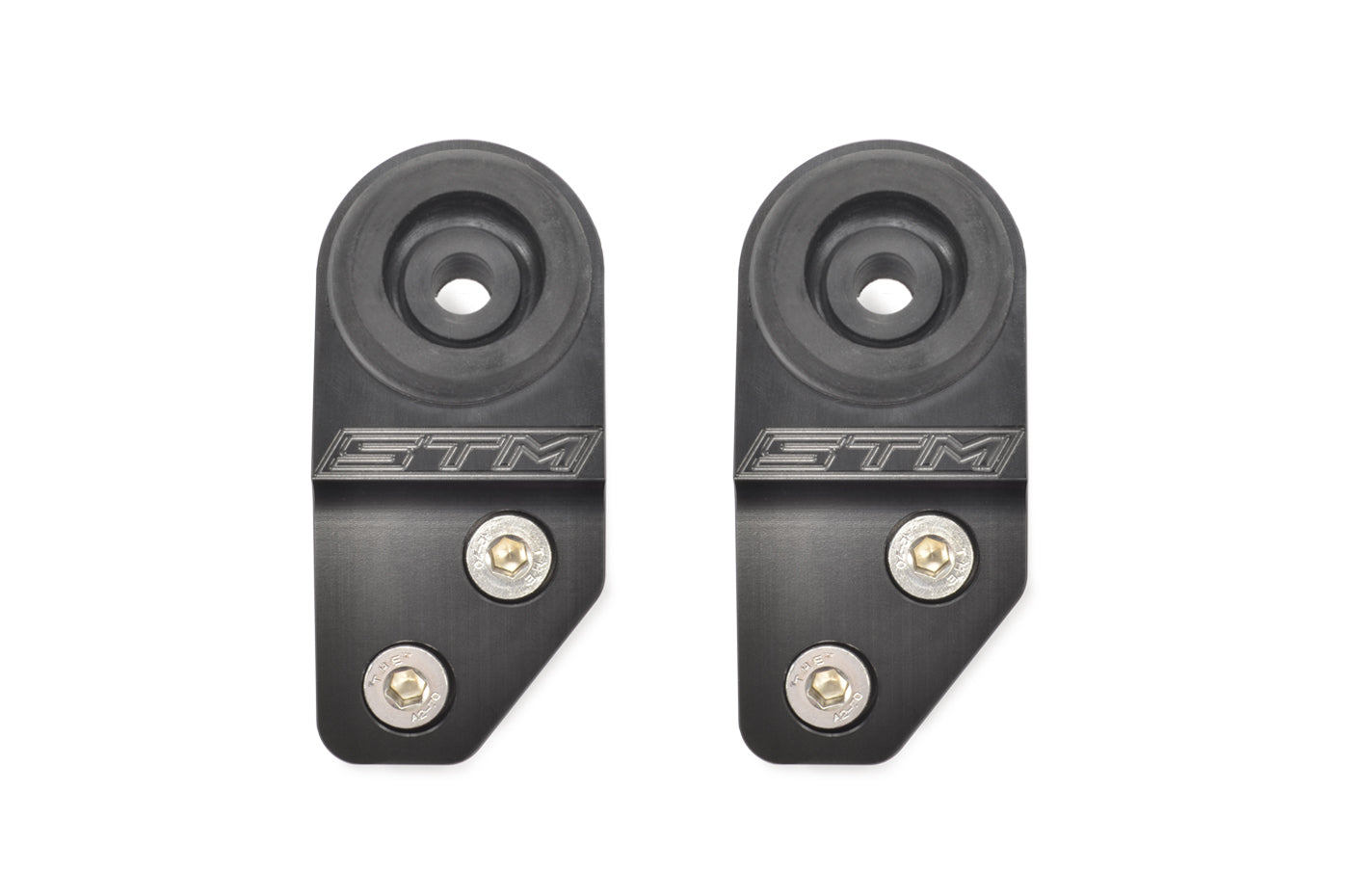 STM 2G DSM Billet Radiator Brackets (Black Pair)