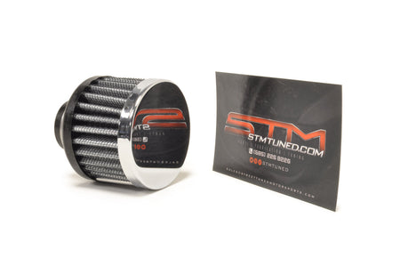 5/8 Inch Rubber Base Blue Breather Filter with Chrome Top 