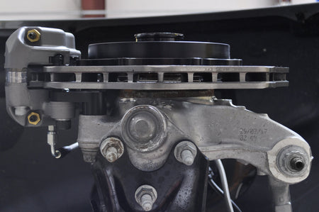 RS3 Drag Brake Kit with Scalloped Rotor Installed