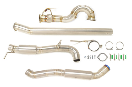 RS3 Titanium Exhaust with Burned Blue Tip