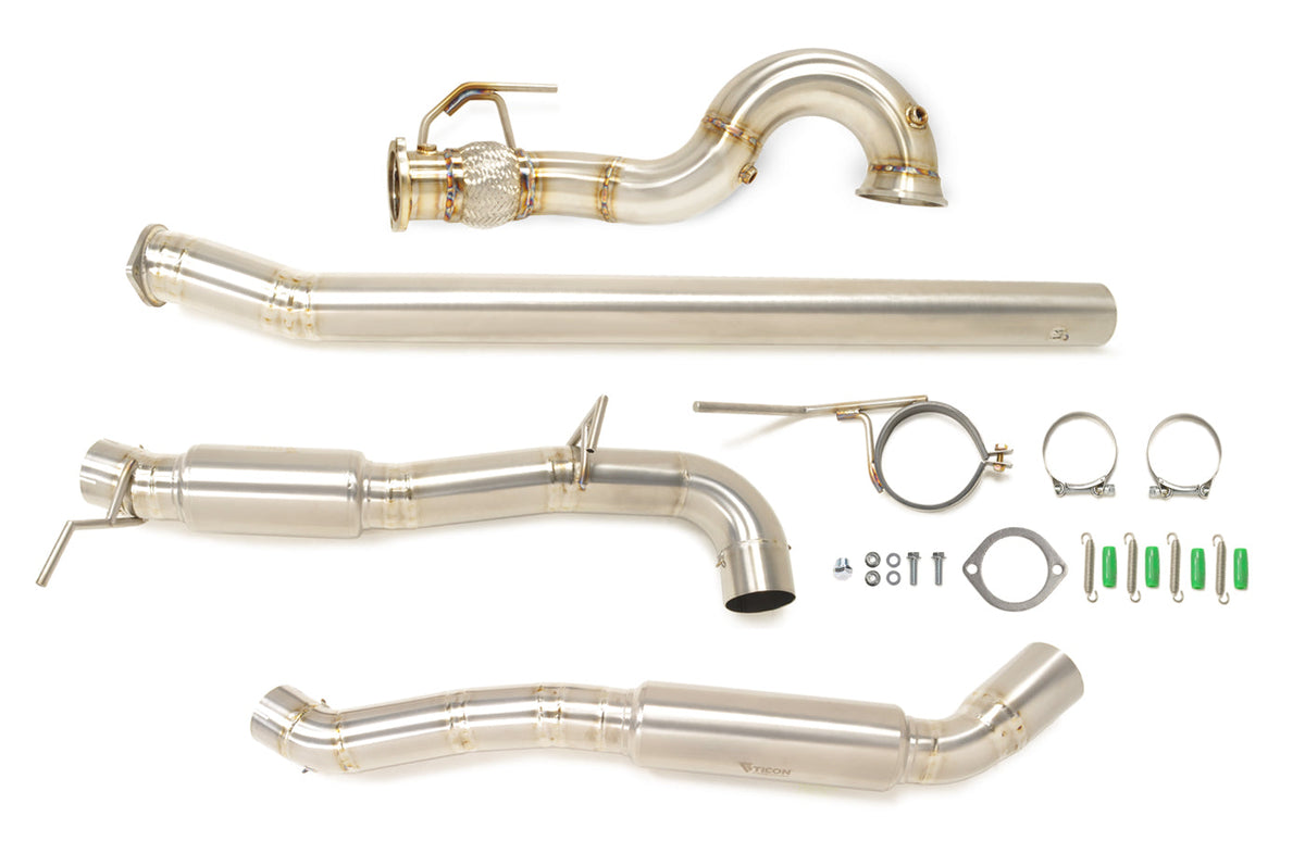 RS3 Titanium Exhaust with Bare Titanium Tip