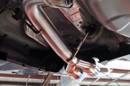 Subaru WRX STi Axle Back Exhaust Blue Tips Installed