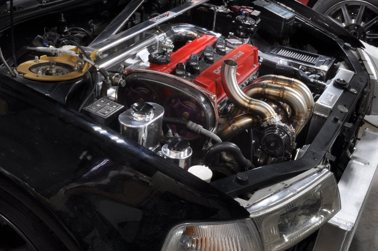 Evo 4 5 6 JDM Coolant Overflow Installed