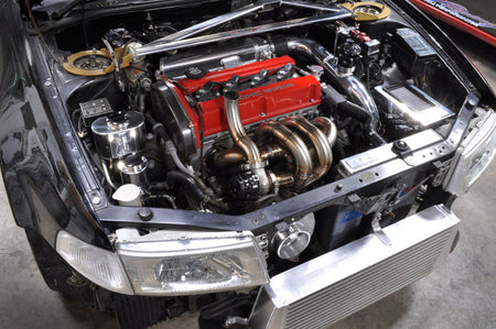 Evo 4 5 6 JDM Coolant Overflow Installed
