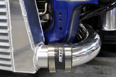 STM Evo 7/8/9 Aluminum 2.5 inch Upper Intercooler Pipe Kit Installed