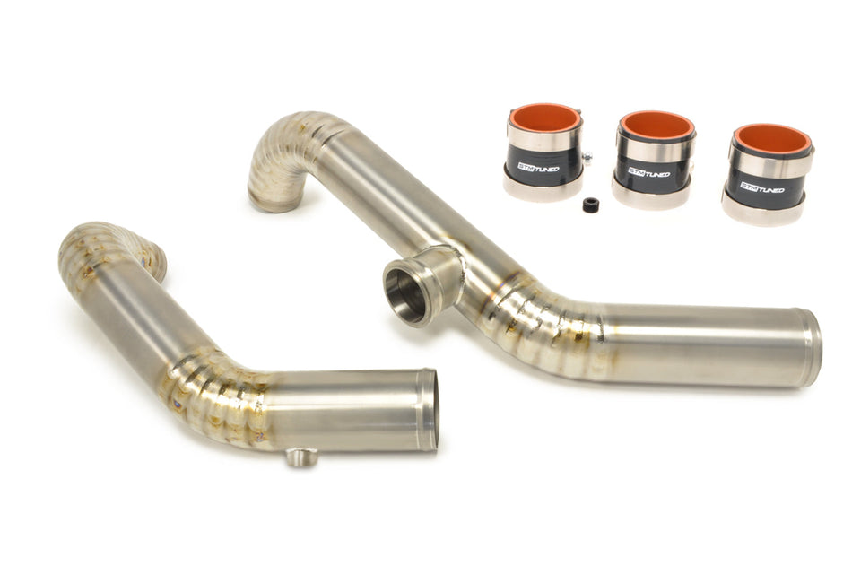 STM Evo 7/8/9 Titanium 2.5 inch Upper Intercooler Pipe Kit (Bare Titanium Finish)