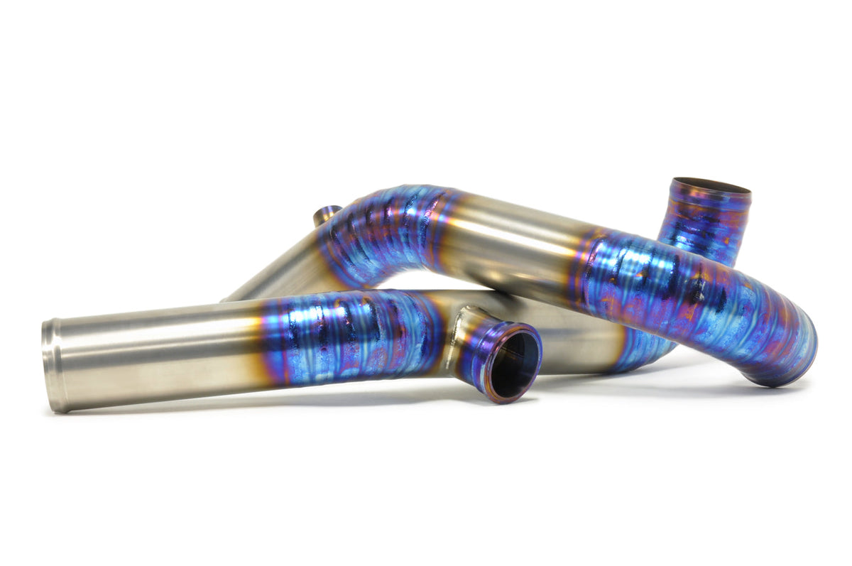 STM Evo 5/6 Titanium 2.5" Upper Intercooler Pipe Kit (Burned Blue - Each finish will be unique)