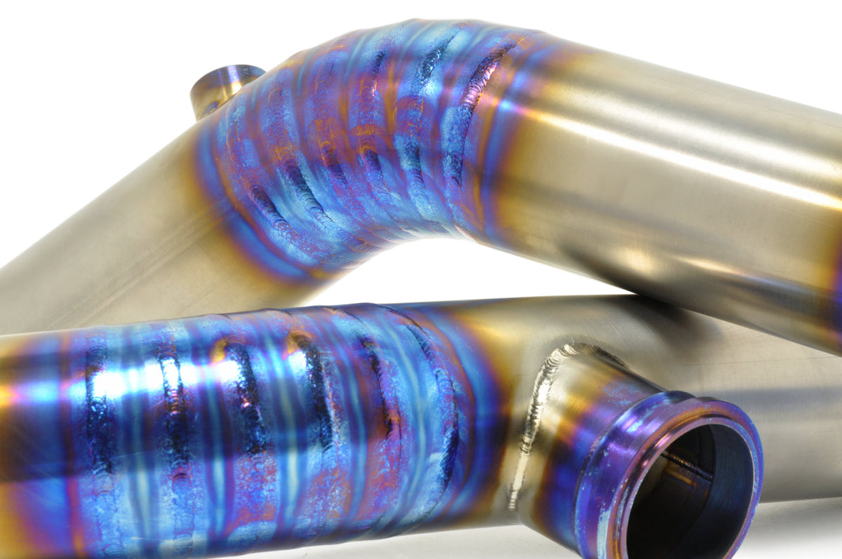 STM Evo 7/8/9 Titanium 2.5 inch Upper Intercooler Pipe Kit (Burned Blue Finish)