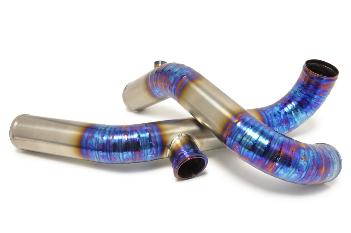 STM Evo 5/6 Titanium 2.5" Upper Intercooler Pipe Kit (Burned Blue - Each finish will be unique)