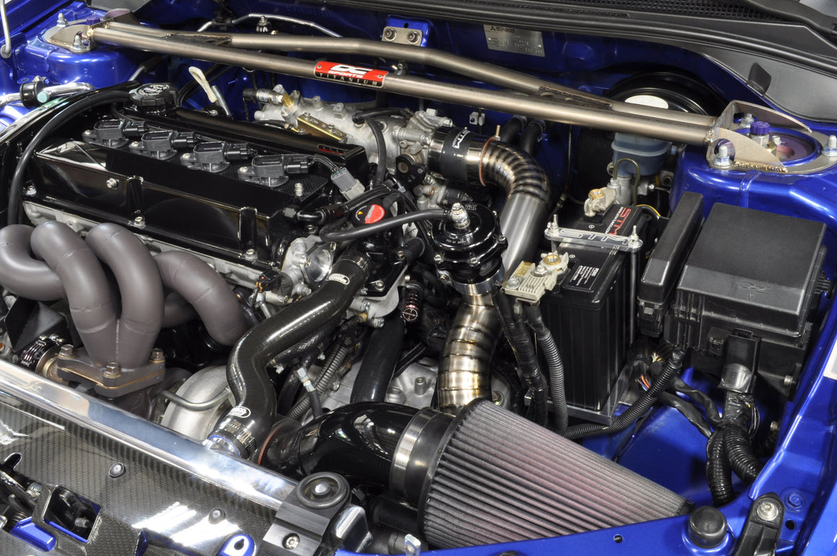STM Evo 7/8/9 Titanium 2.5 inch Upper Intercooler Pipe Kit (Bare Titanium Installed)
