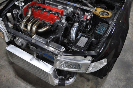 STM Evo 5/6 Aluminum 2.5" Upper Intercooler Pipe Kit Installed