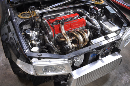 STM Evo 5/6 Aluminum 2.5" Upper Intercooler Pipe Kit Installed