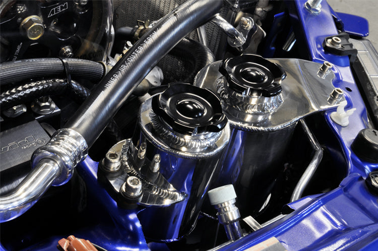 Evo 7 8 9 Coolant Overflow Installed Engine Bay