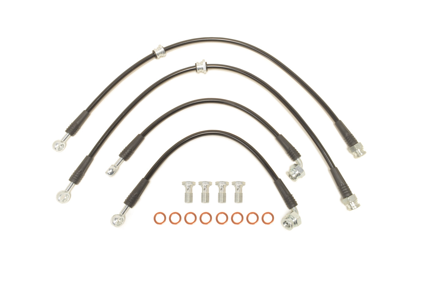 STM Black Brake Lines for Evo 7/8/9